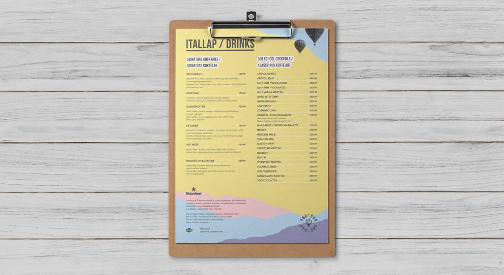 360 Bar drinks / itallap (summer)